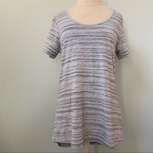 Lularoe Oversize T-shirt Blue Gray Stripe